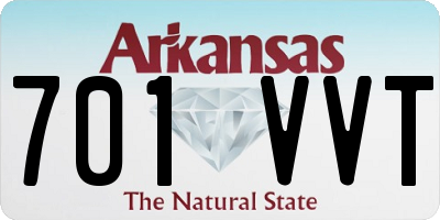 AR license plate 701VVT