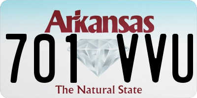 AR license plate 701VVU