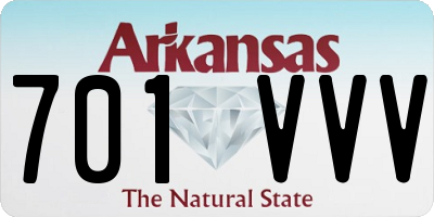 AR license plate 701VVV