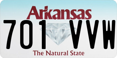AR license plate 701VVW