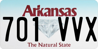 AR license plate 701VVX