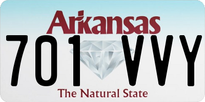 AR license plate 701VVY