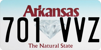 AR license plate 701VVZ