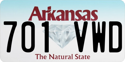 AR license plate 701VWD