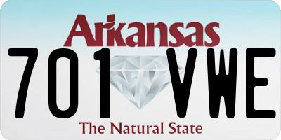 AR license plate 701VWE
