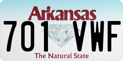 AR license plate 701VWF