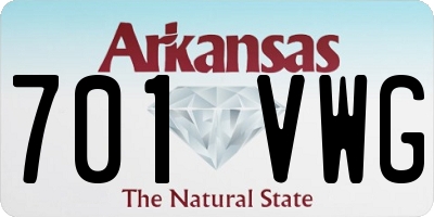 AR license plate 701VWG