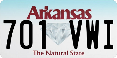 AR license plate 701VWI