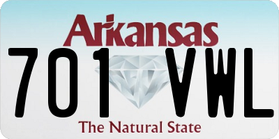 AR license plate 701VWL