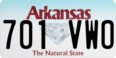 AR license plate 701VWO