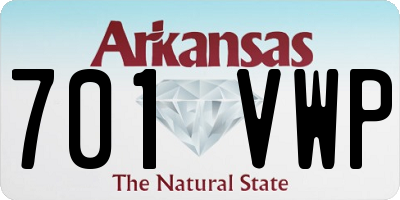 AR license plate 701VWP