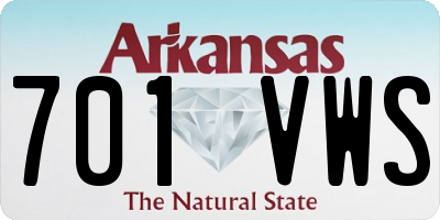 AR license plate 701VWS