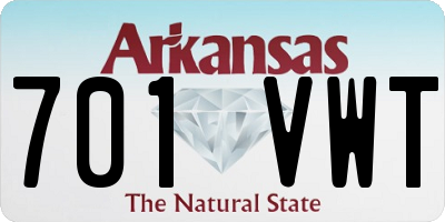 AR license plate 701VWT