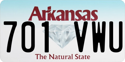 AR license plate 701VWU