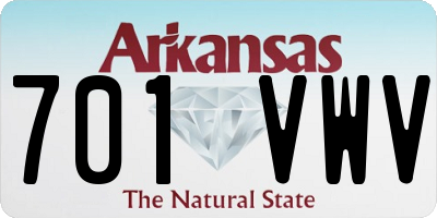 AR license plate 701VWV
