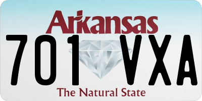 AR license plate 701VXA