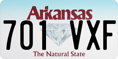 AR license plate 701VXF