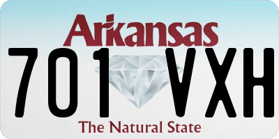 AR license plate 701VXH