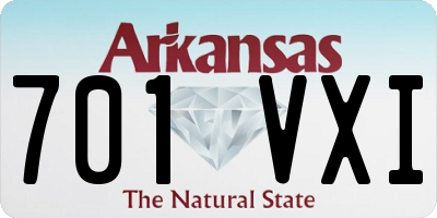 AR license plate 701VXI