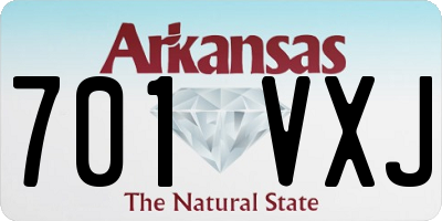 AR license plate 701VXJ