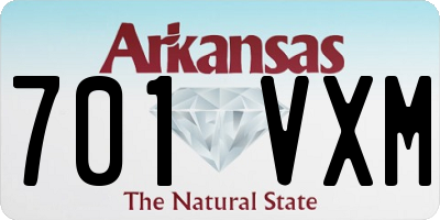 AR license plate 701VXM