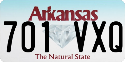AR license plate 701VXQ