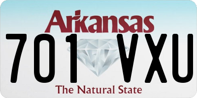 AR license plate 701VXU
