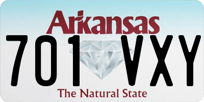 AR license plate 701VXY