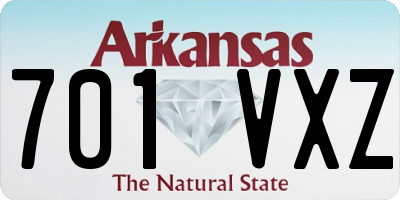 AR license plate 701VXZ