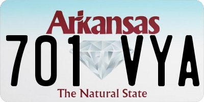 AR license plate 701VYA