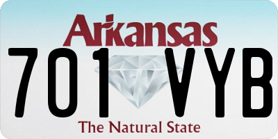 AR license plate 701VYB