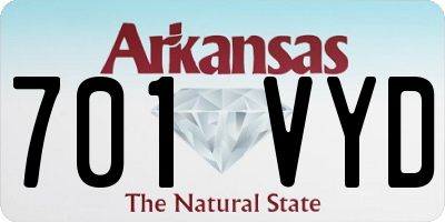 AR license plate 701VYD