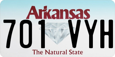 AR license plate 701VYH