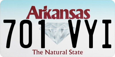 AR license plate 701VYI