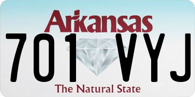 AR license plate 701VYJ
