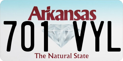AR license plate 701VYL