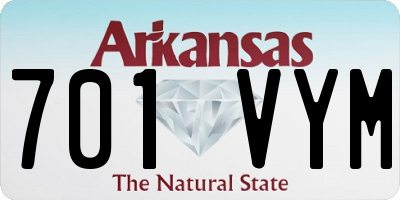 AR license plate 701VYM