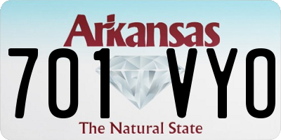 AR license plate 701VYO