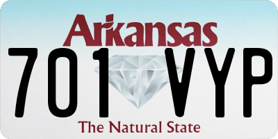 AR license plate 701VYP