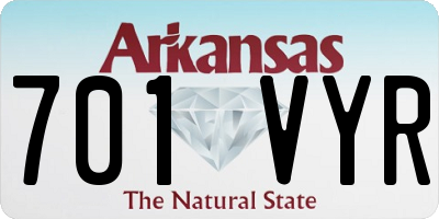 AR license plate 701VYR