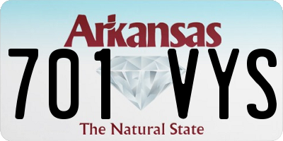 AR license plate 701VYS