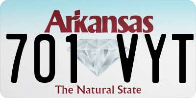 AR license plate 701VYT