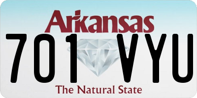 AR license plate 701VYU