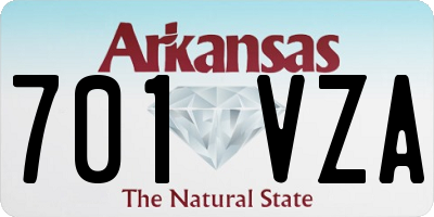 AR license plate 701VZA