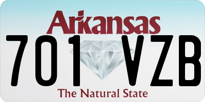 AR license plate 701VZB