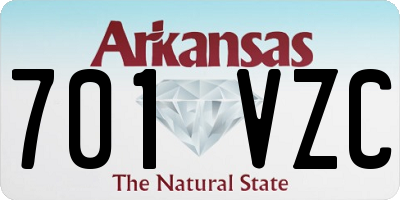 AR license plate 701VZC