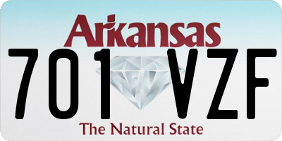AR license plate 701VZF
