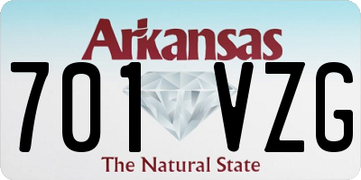 AR license plate 701VZG