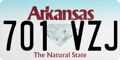 AR license plate 701VZJ