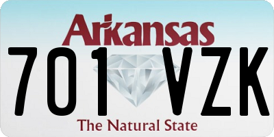 AR license plate 701VZK